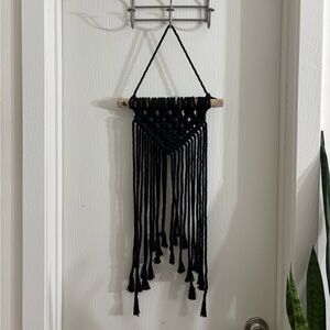 Black Macrame Wall Hanging Decor